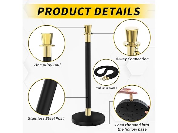 2PCS Rope Safety Barriers - Gallery 3