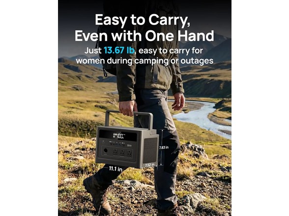 Daran Cubus600L 600W Portable Power Station w Solar Panel