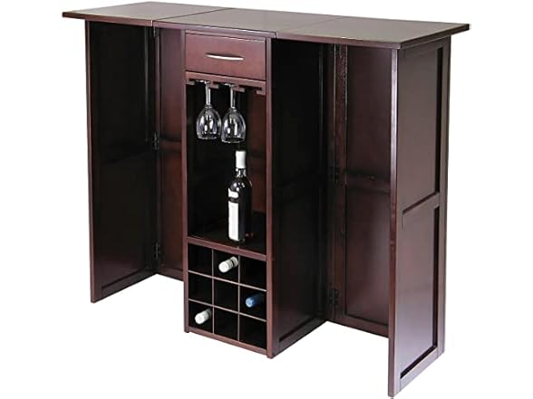 Winsome Newport 87" Wood Expandable Wine Bar