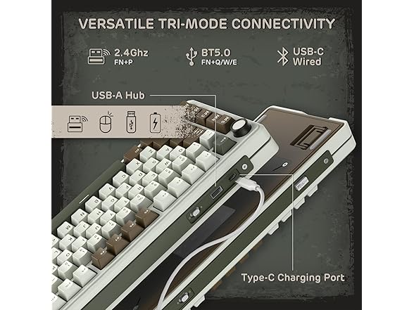 RK L75 Wireless Mechanical Keyboard with Knob