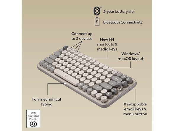 Logitech POP Keys Mechanical Wireless Keyboard