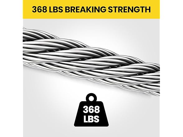 304 SS Wire Rope 1/16" 328ft w/Sleeves