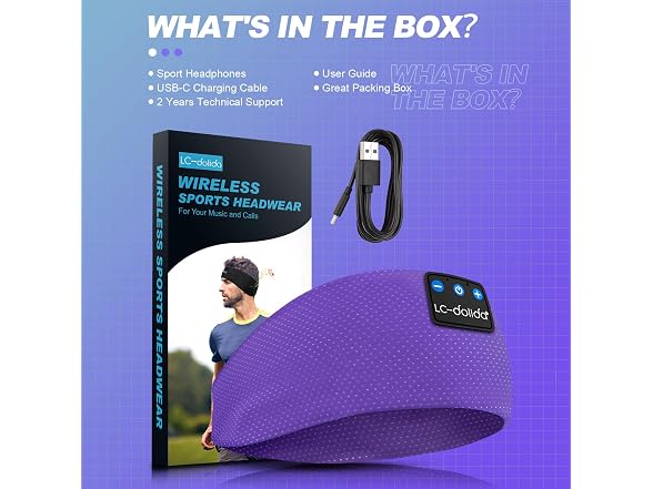 LC-dolida BT 5.4 Headband Sleep Phones