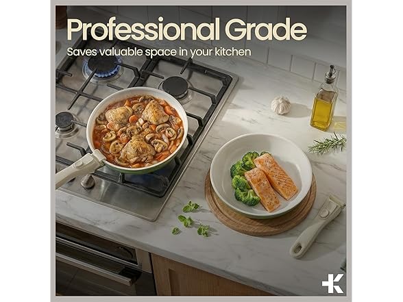 Pots and Pans Set Non Stick Ceramic-Granite – 14-Piece