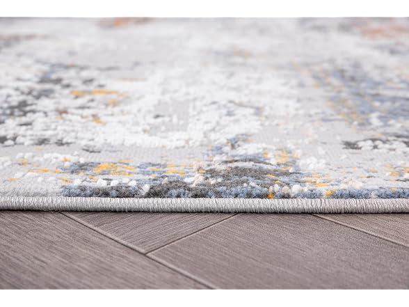 L'Baiet Elena Blue Distressed 2x6 Runner Rug