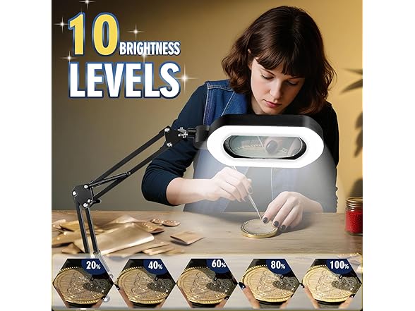 Toolastra magnifying glass with light