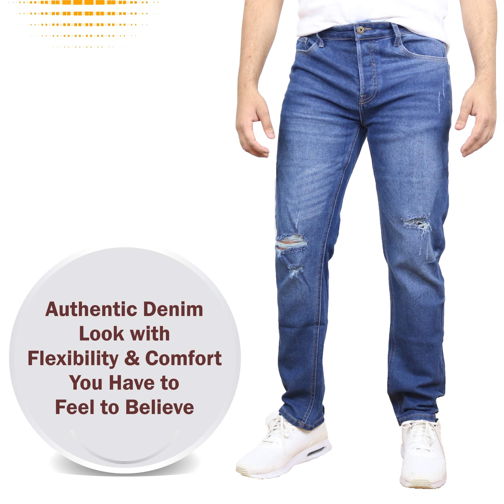 Men's Stretch Ripped Denim Jeans (30-42) - Gallery 22