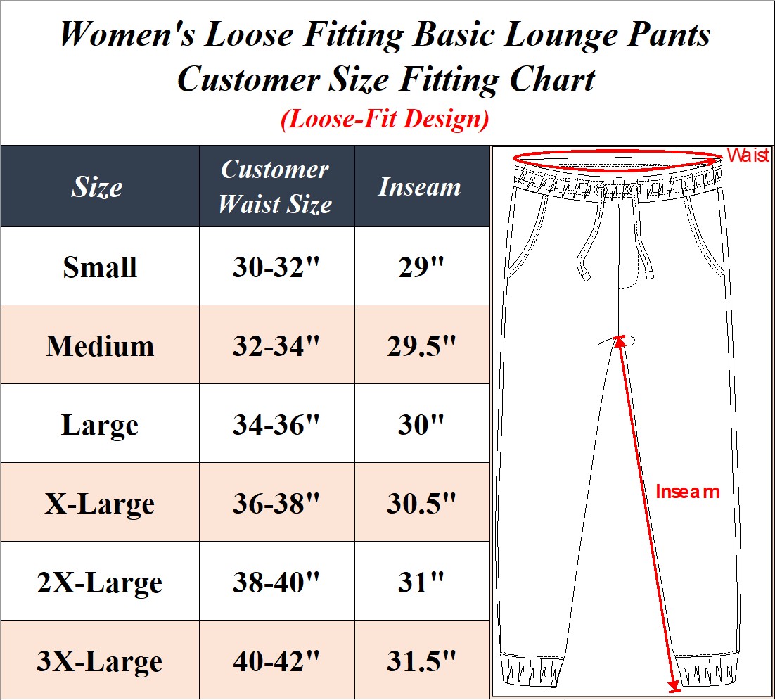 3Pk Womens Loose Fit Lounge Pants - Gallery 14