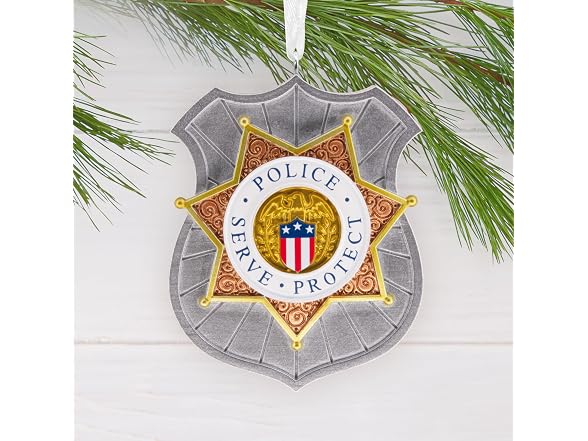 Hallmark Christmas Ornament, Police Badg - Gallery 3