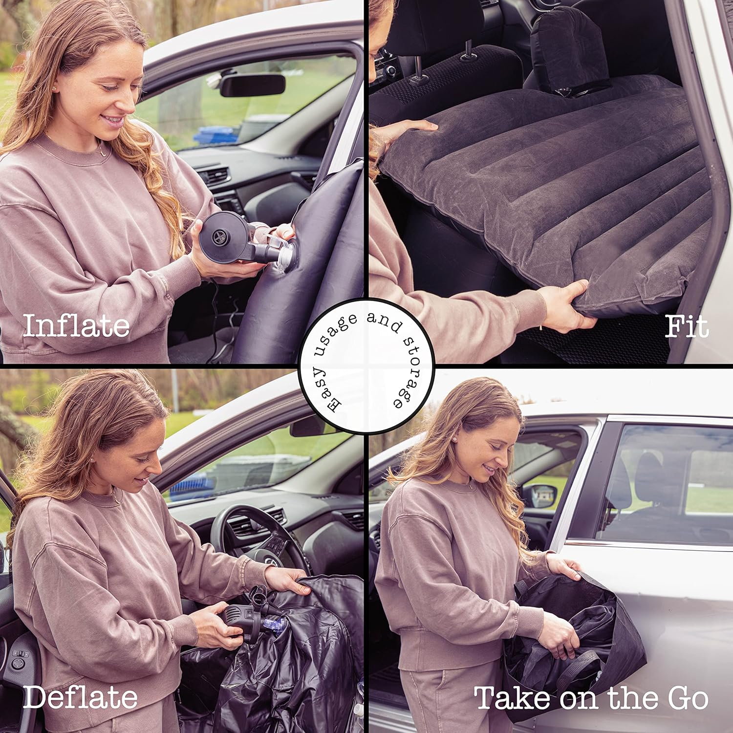 Zone Tech Car Travel Air Mattress Back Seat- Kit - Gallery 11