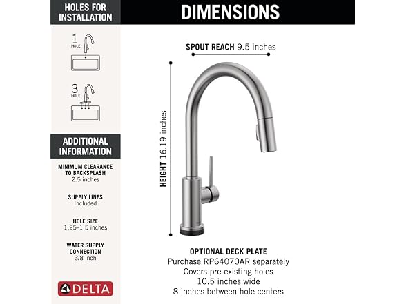 Delta Trinsic Brushed Nickel Touch Kitchen Faucet