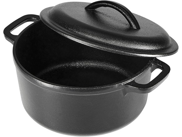 Amazon Basics Pre-Seasoned Cast Iron Mini Dutch Oven Pot