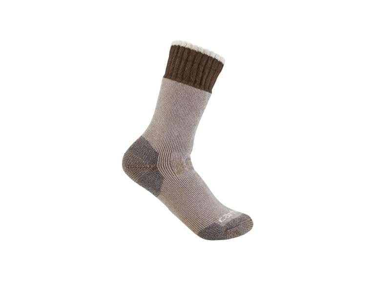 Carhartt Women's SB6600W Women's Heavyweight Synthetic-Wool Blend Boot Sock Large Khaki