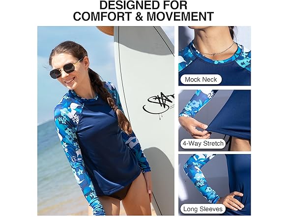 Kanu Surf Women's Rash Top Navy/Blue (XL)
