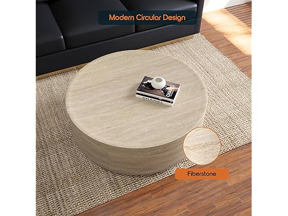 LeisureMod Sandy Coffee Table