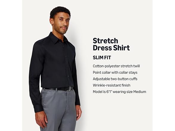 Amazon Essentials Men's Slim-Fit Dress Shirt