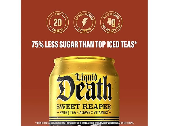 12PK Liquid Death Iced Tea - Sweet Reaper