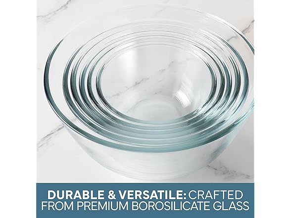 COOK WITH COLOR 12 Pc Blue/Pink Glass Mixing Bowl Set