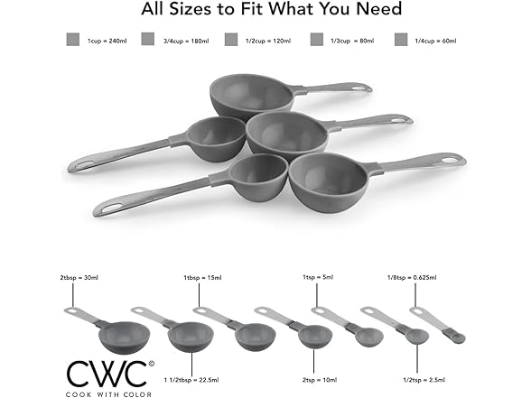 COOK WITH COLOR Measuring Cups Set