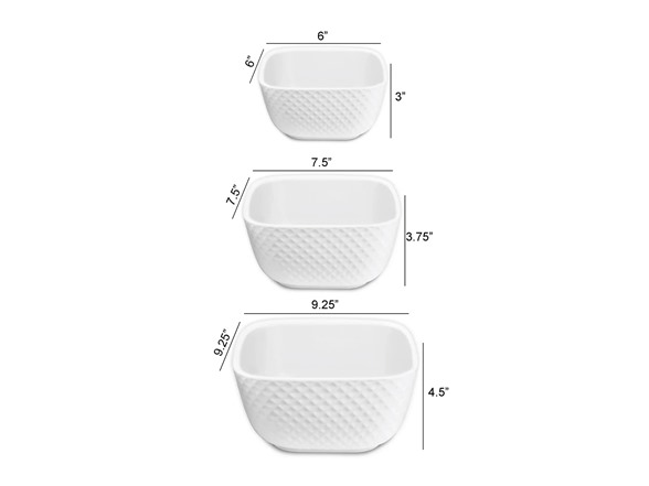 Le Regalo 3 Piece Stoneware Bowl Set