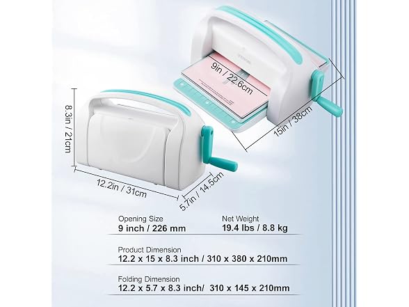 Manual Die Cutting & Embossing Machine 9inch