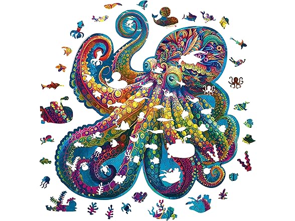 300 Pcs Wooden Octopus Puzzle