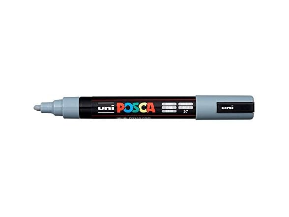 Posca Acrylic Paint Marker, PC-5M Medium tip, Grey