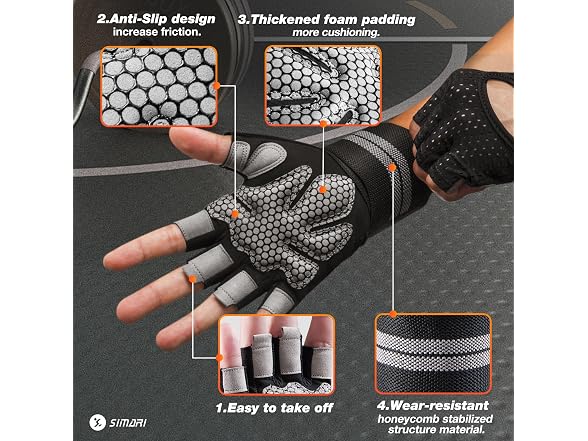 SIMARI Breathable Workout Gloves