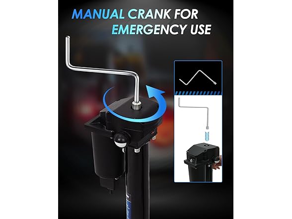 POLESTAR Electric Trailer Jack | 9-27in Lift