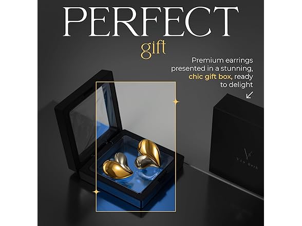 Vio Berk 18K Gold Plated Heart Earrings