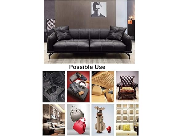 Wento Thick 2 Yard Faux Leather Fabric Soft Skin Grain