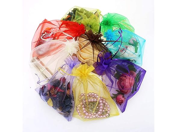 SEMCICOR 100Pcs Organza Gift Candy 