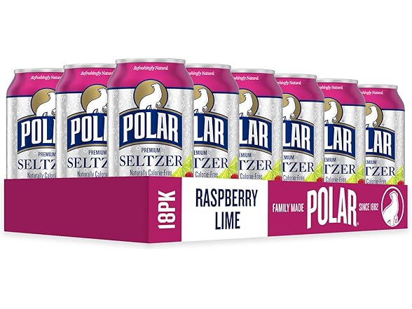 18PK Polar Seltzer Water Raspberry Lime, 12 fl oz