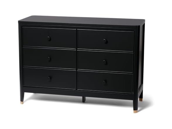 Little Seeds Aster 6-Drawer Dresser, Black