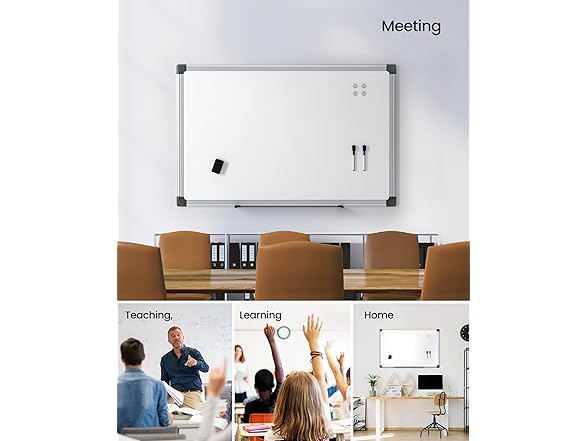 VUSIGN Magnetic Whiteboard 36"x24"
