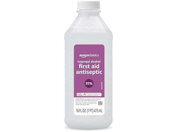 Amazon Basics 91% Isopropyl Alcohol First Aid Antiseptic