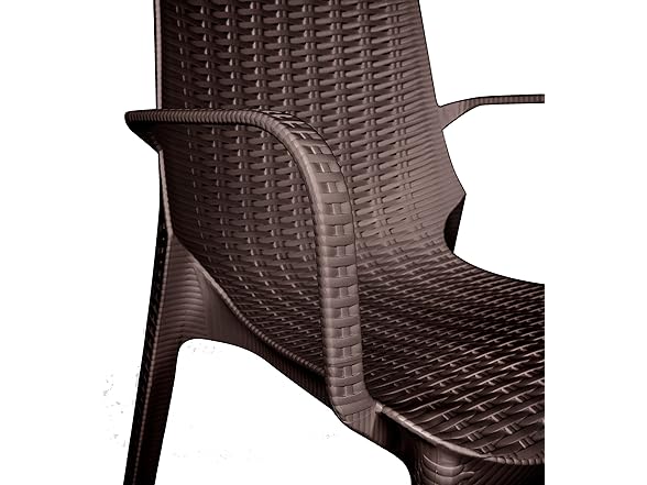 LeisureMod KCA21 Kent Patio Dining Armchair Set of 2