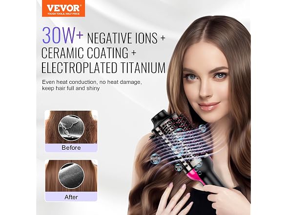 VEVOR 4 in 1 Ionic Hair Dryer Styler