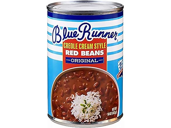 6PK Blue Runner Creole Cream Style Red Beans 16 Oz