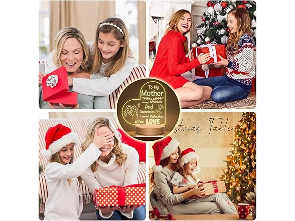 Mom from Daughter Heart Night Light