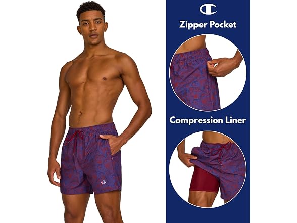 Champion Mens 5" Swim Trunks