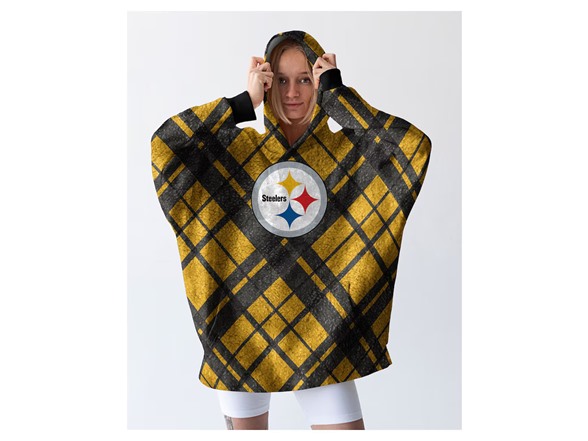 NFL Sherpa Flannel Hoodie Blanket - Choose Team