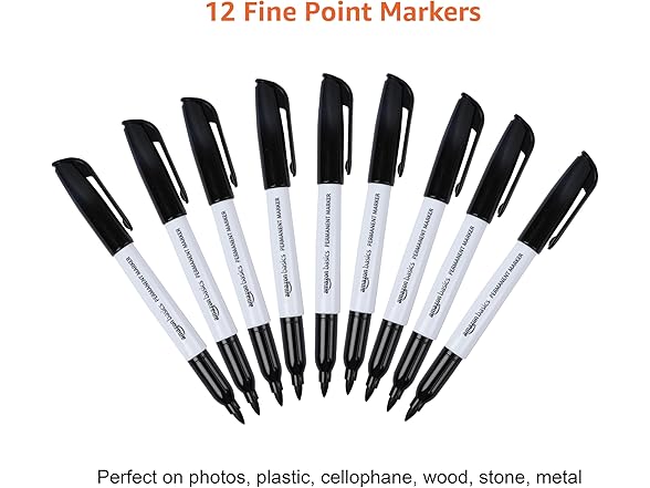 Amazon Basics Fine Point Tip Permanent Markers