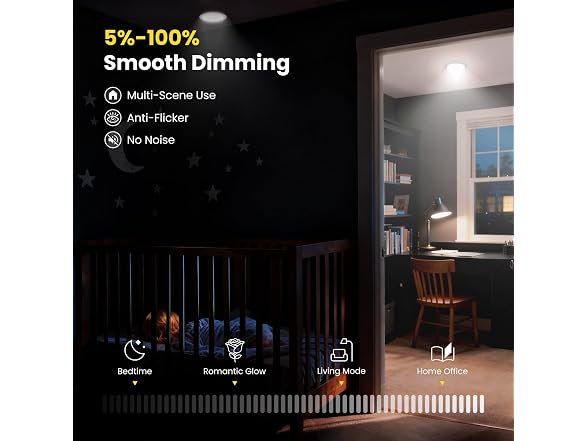 6" Recessed Lights 4 Pack 3000/4000/5000K