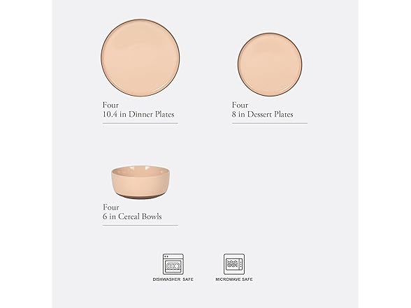 Gibson Elite Northrock Stoneware Dinnerware Set, 12-Piece 