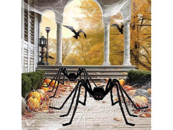 Nirohee 2 Pack Giant Spider Decoration