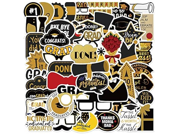 QQUK Graduation Season Stickers Decals