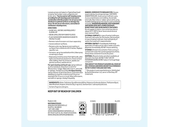 Amazon Basics Amazon Basics Fume Free Oven Cleaner,