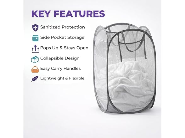 Laundry 360 Mesh Pop Up Laundry Hamper