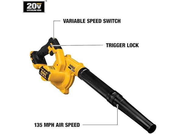 DEWALT 20V MAX Blower, 100 CFM Airflow, Variable Speed Switc (Open Box)